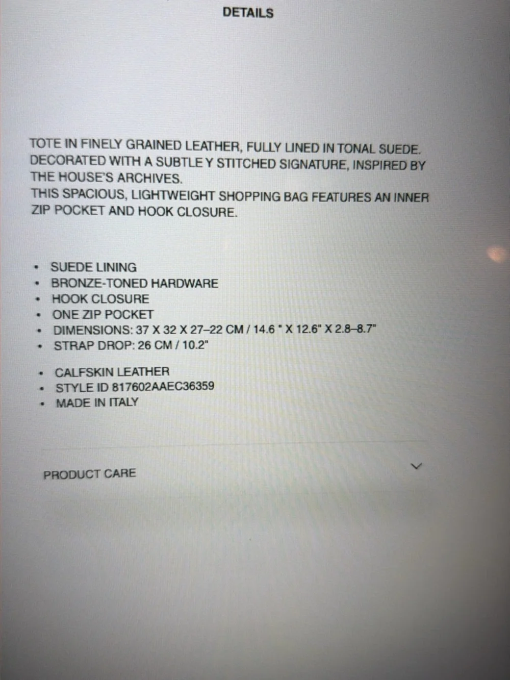 Saint Laurent Cognac Leather Tote with Top Handles - Picture 10 of 10